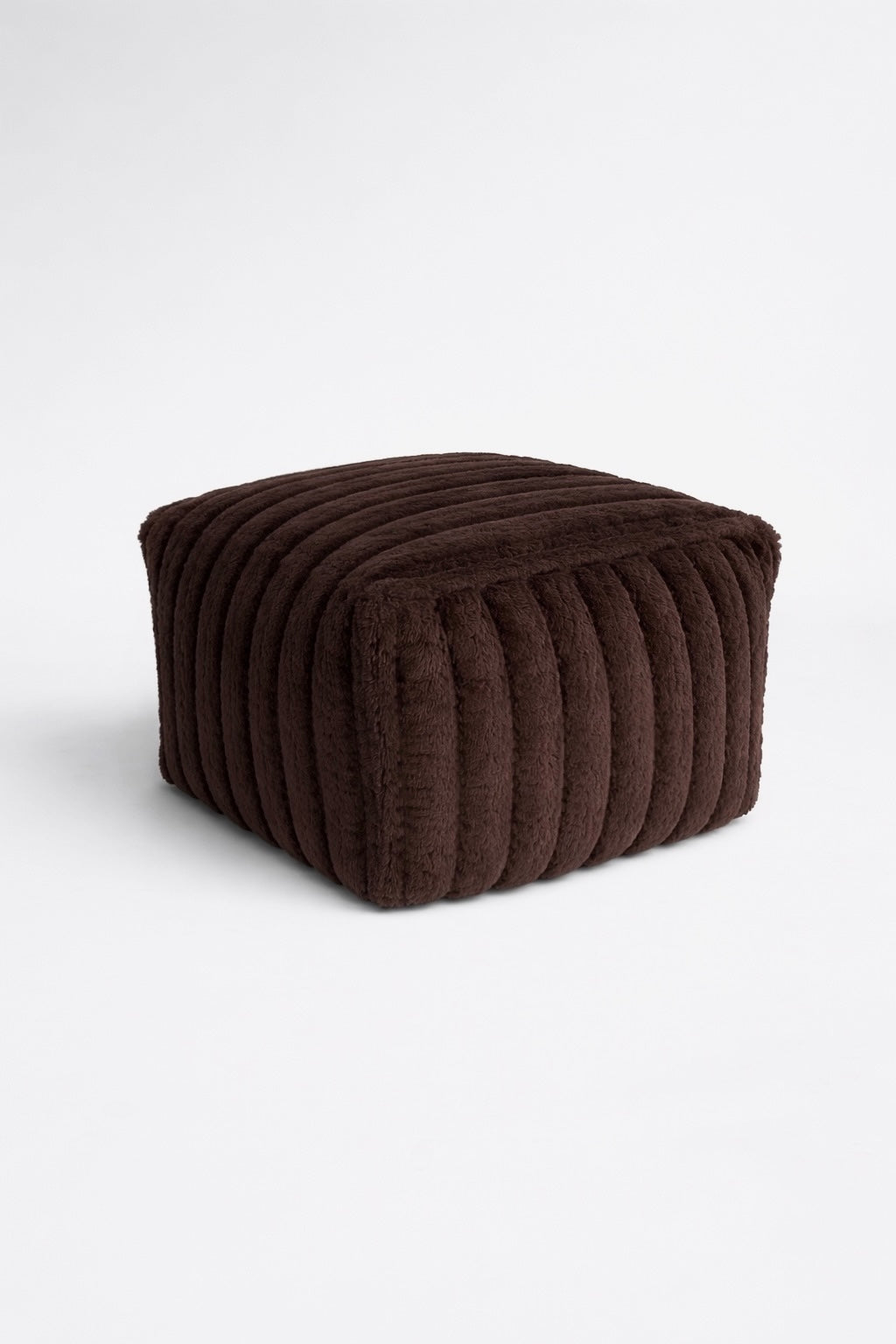 Cocoa Fur Ottoman