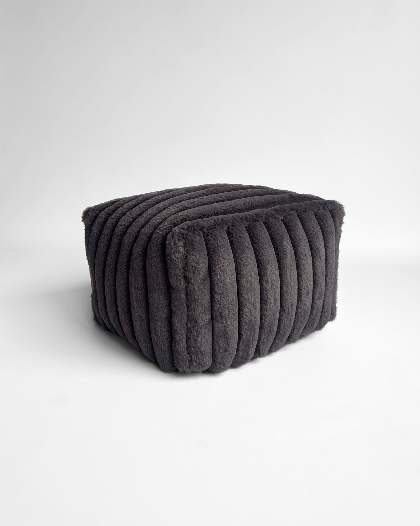 Ash Fur Ottoman