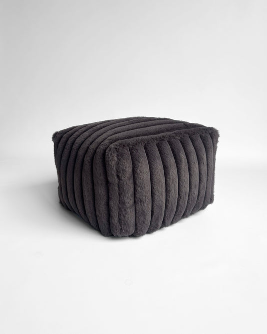 Ash Fur Ottoman