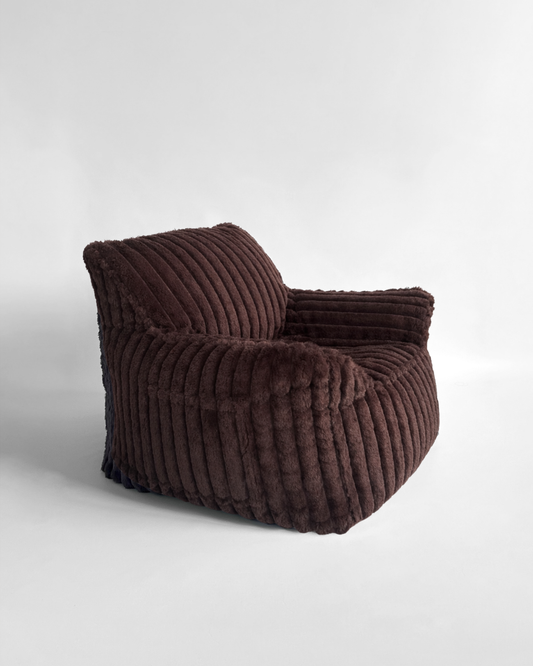 Cocoa Fur Beanbag Lounger