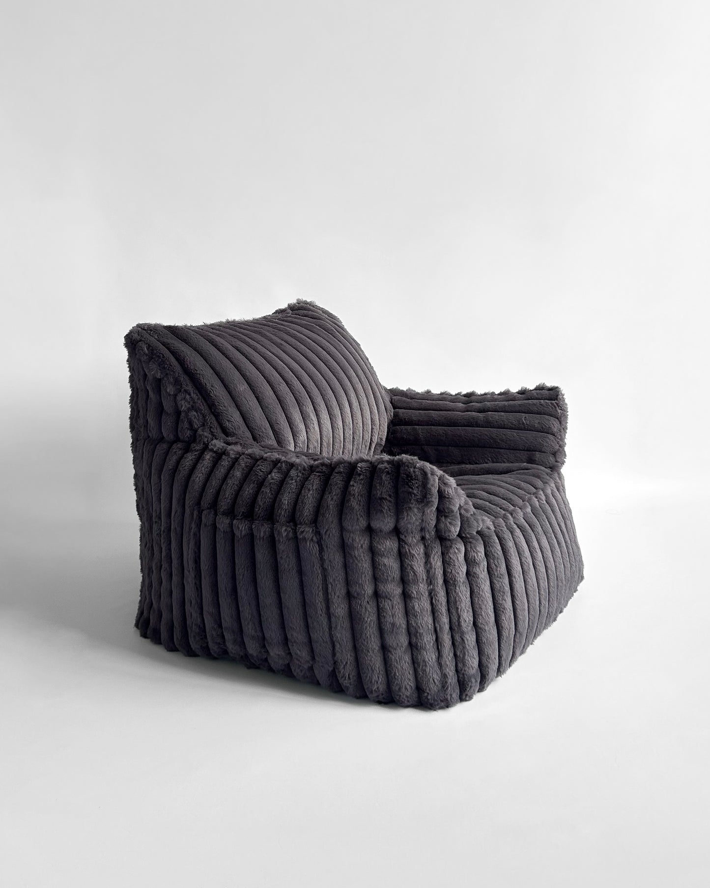 Ash Fur Beanbag Lounger