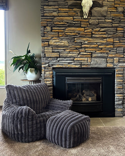 Ash Fur Beanbag Lounger