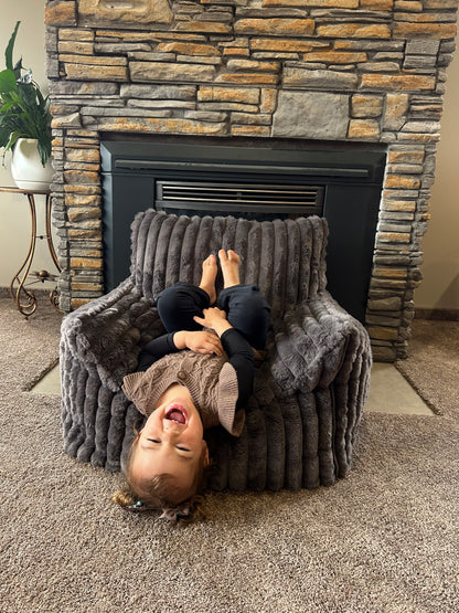 Ash Fur Beanbag Lounger