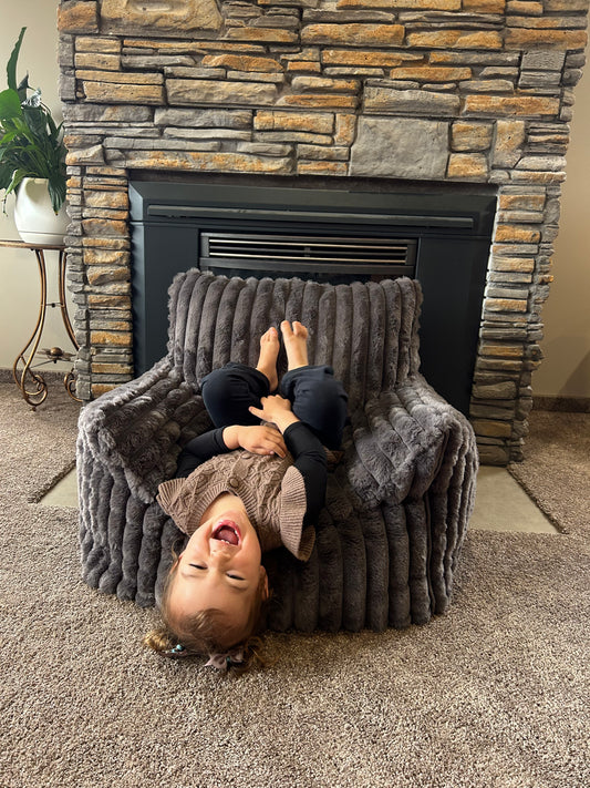 Ash Fur Beanbag Lounger