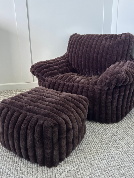 Cocoa Fur Beanbag Lounger