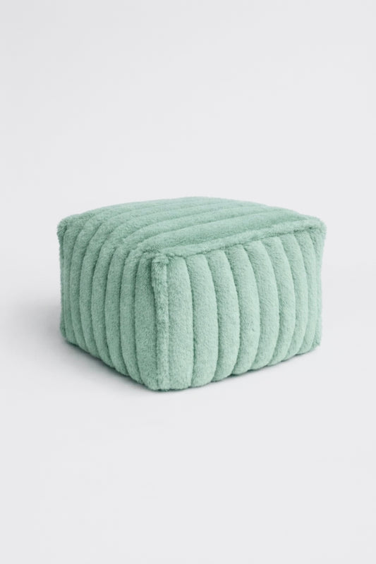 Mint Fur Ottoman